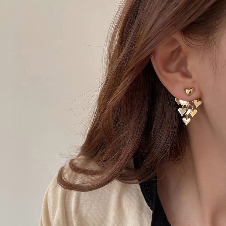 スタイリングの主役級かわいいハートピアス ファッション雑貨 両耳 | maison de LATIR | 詳細画像3 