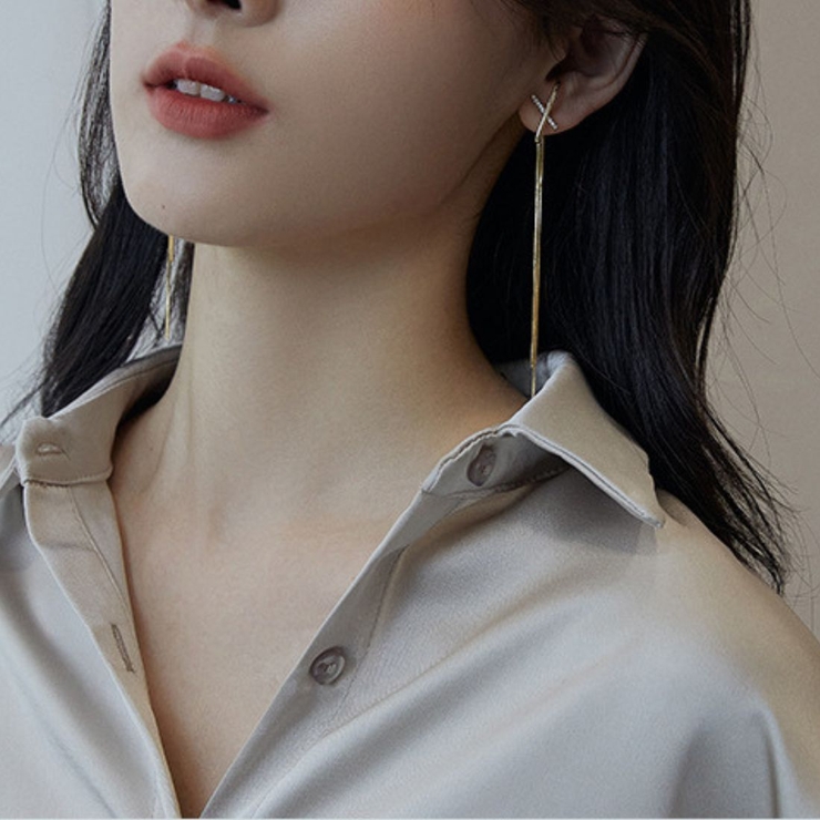 2way仕様☆八芒星ロングチェーンピアス入荷！ | CLOVER925