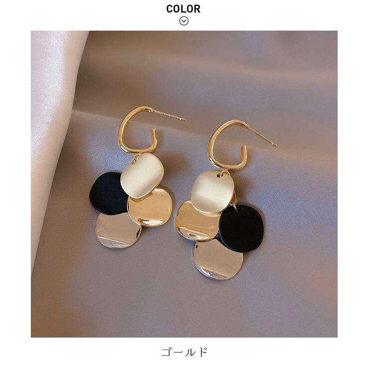 大人可愛い4色カラーピアス韓国シック大人っぽいキレイめ大人カジュアル揺れる