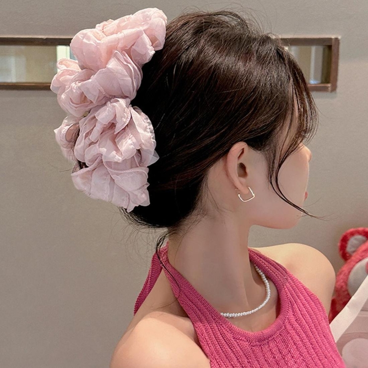 2個セット春の主役になる華やかシフォンフラワーヘアクリップ ヘアアクセサリー お… | maison de LATIR | 詳細画像2 