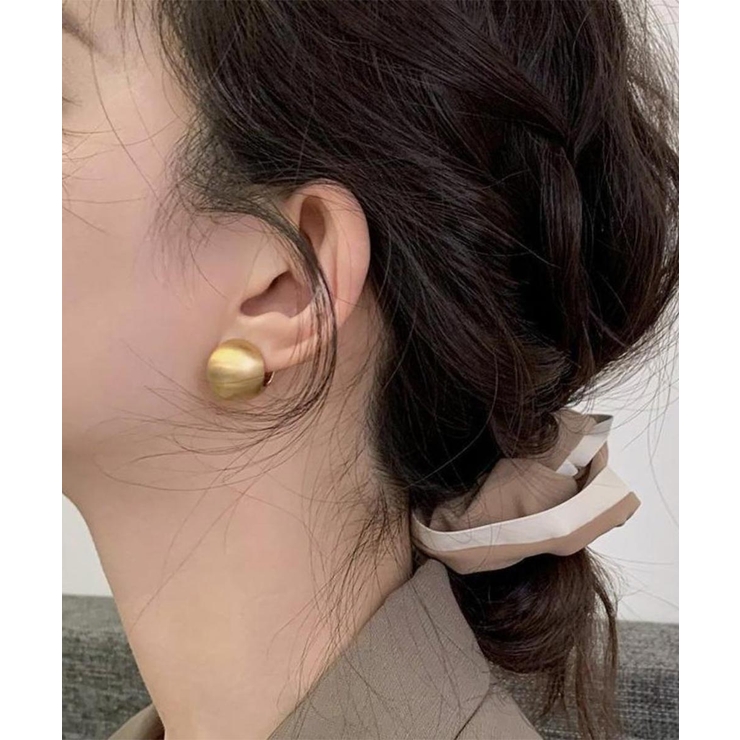 ぷっくり感が可愛い艶消しボールデザインピアス アクセサリー シルバー | maison de LATIR | 詳細画像3 