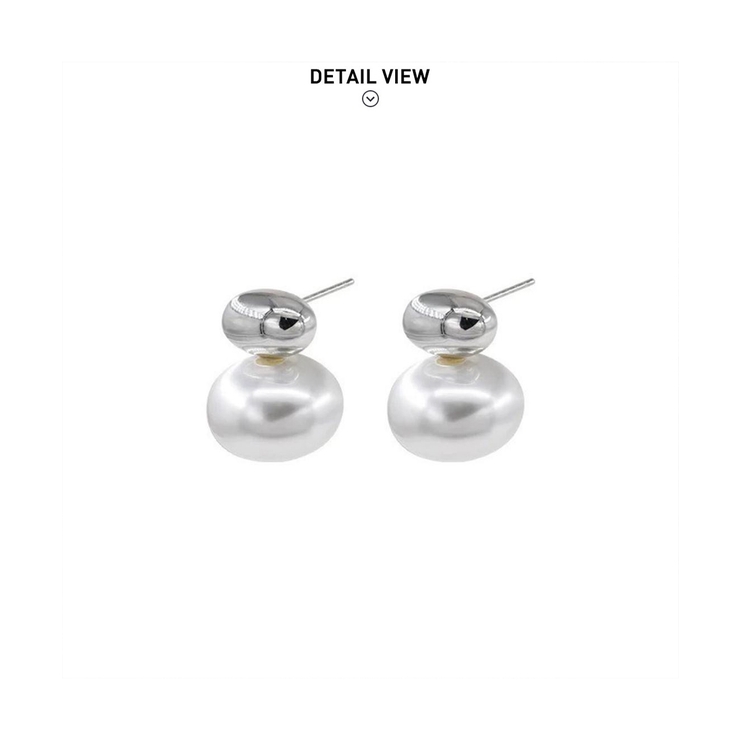 ボリューム感とパールの光沢感で華やかな印象に見せるビッグパールピアス 両耳用 大… | maison de LATIR | 詳細画像9 