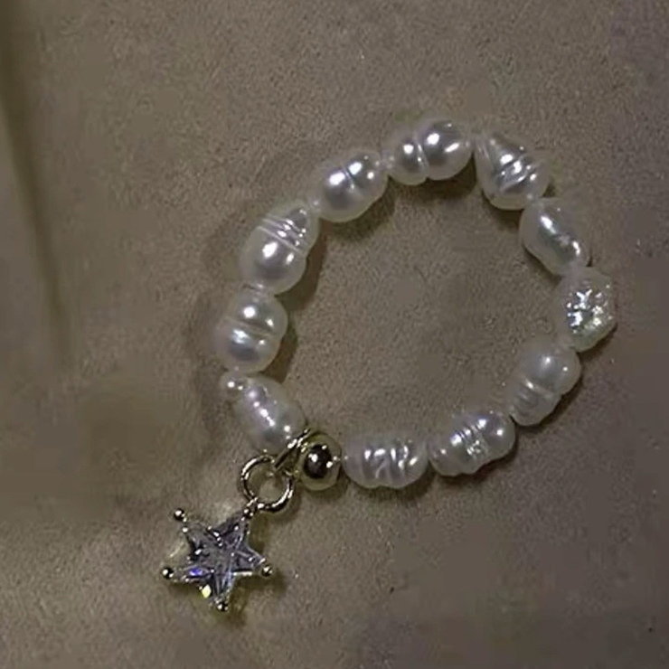 スター | 上品な輝きがかわいいパールラインリング アクセサリー 指元 | maison de LATIR