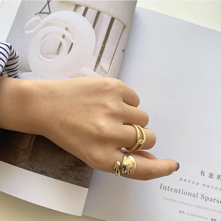 ゴールド | 毎日のスタイリングに輝きをプラスオープンリング 指元 アクセサリー | maison de LATIR