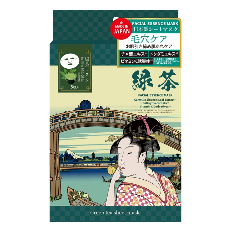 江戸浮世絵シートマスク０２ 緑茶 | KIREI FACTORY | 詳細画像1 