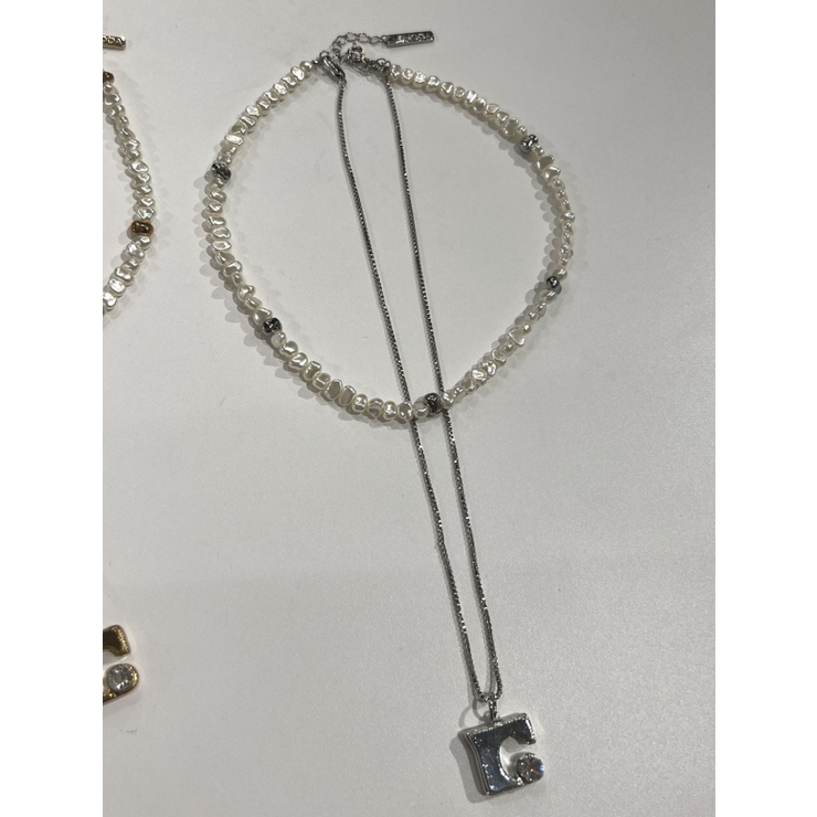 シルバー | パールモチーフネックネス | EMODA