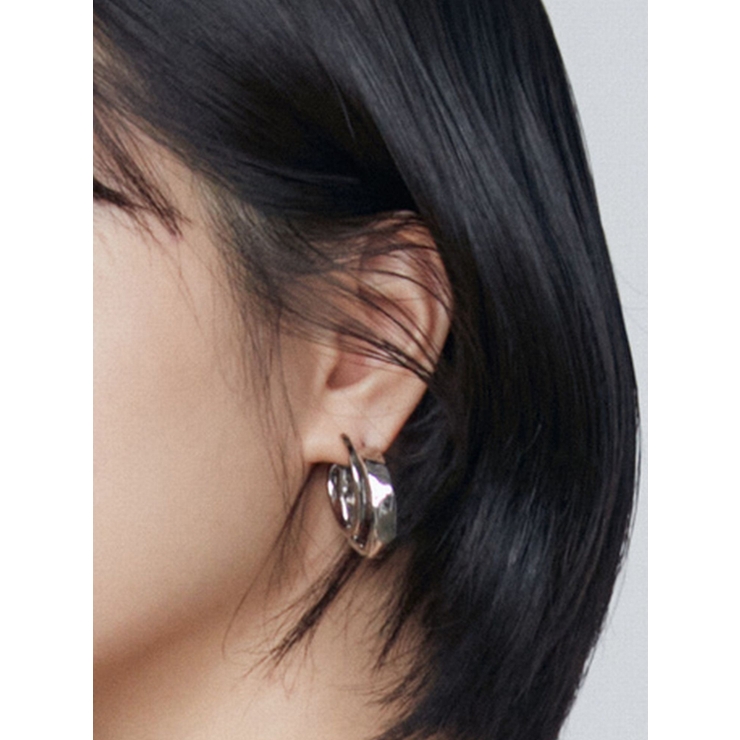 ニュアンスダブルフープピアス[品番：MKSW0062930]｜EMODA