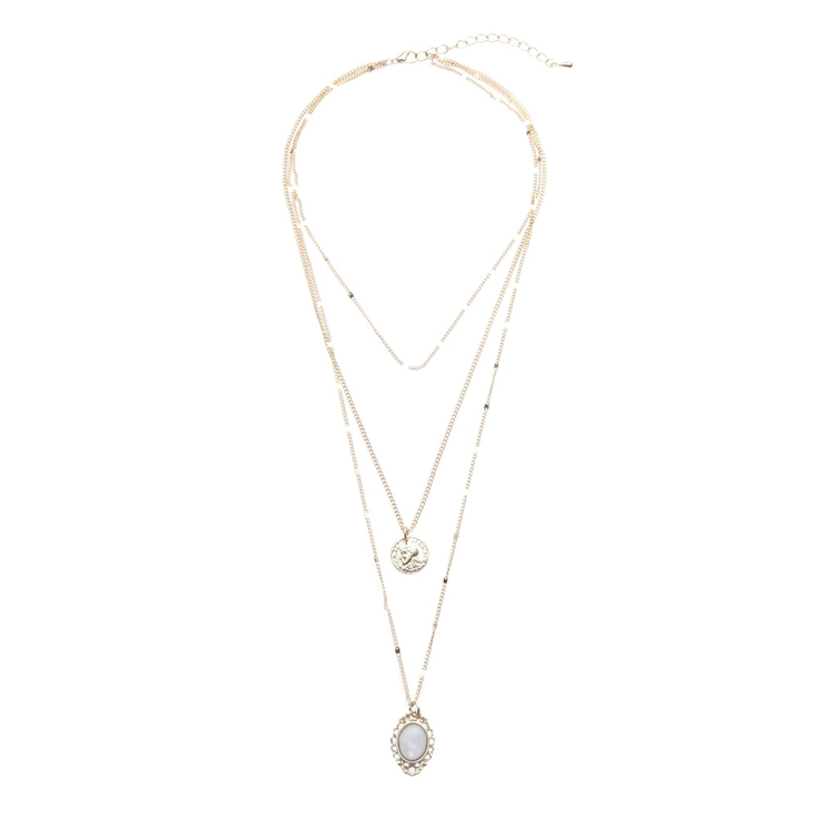 ストーンデザイン3連ネックレス | GYDA | 詳細画像10 