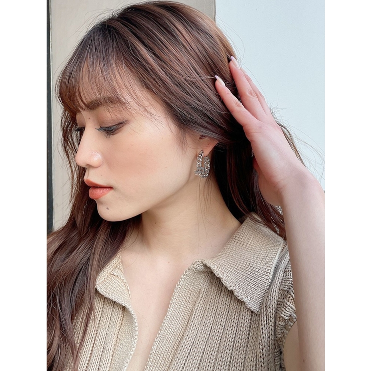 JEYSUS GGチェーンフープピアス[品番：MKSW0043964]｜GYDA