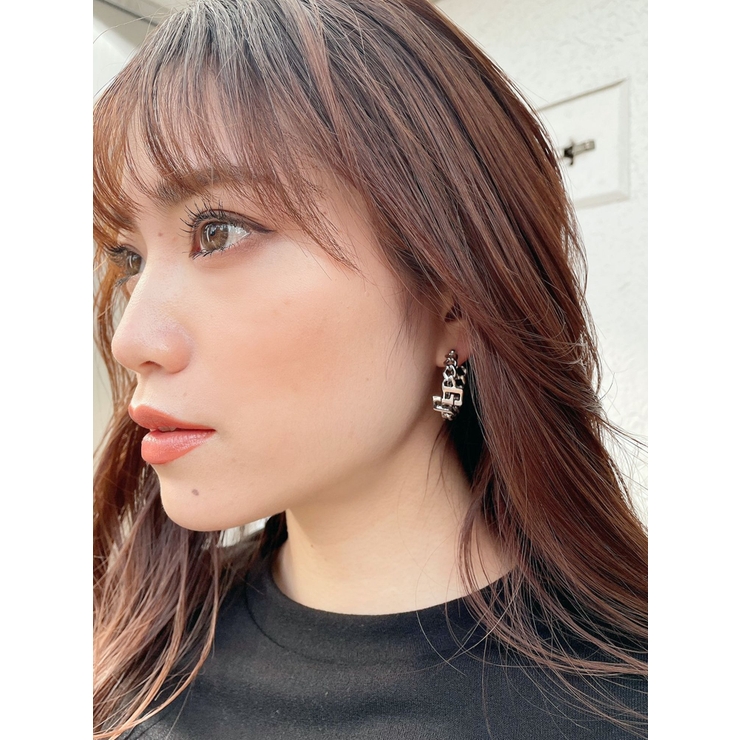 JEYSUS GGチェーンフープピアス[品番：MKSW0043964]｜GYDA
