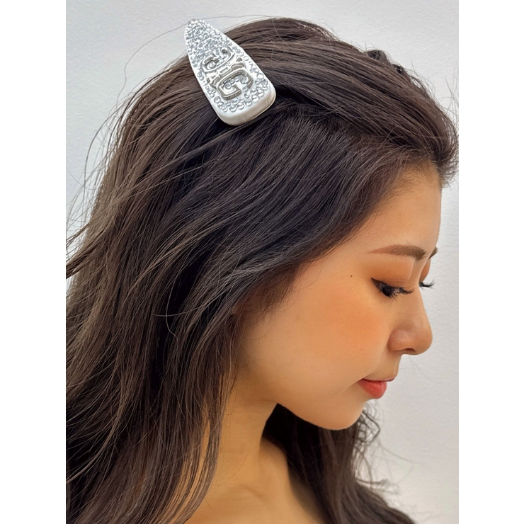 ライトグレー | ラインストーンSymmetryGYDAバレッタ | GYDA