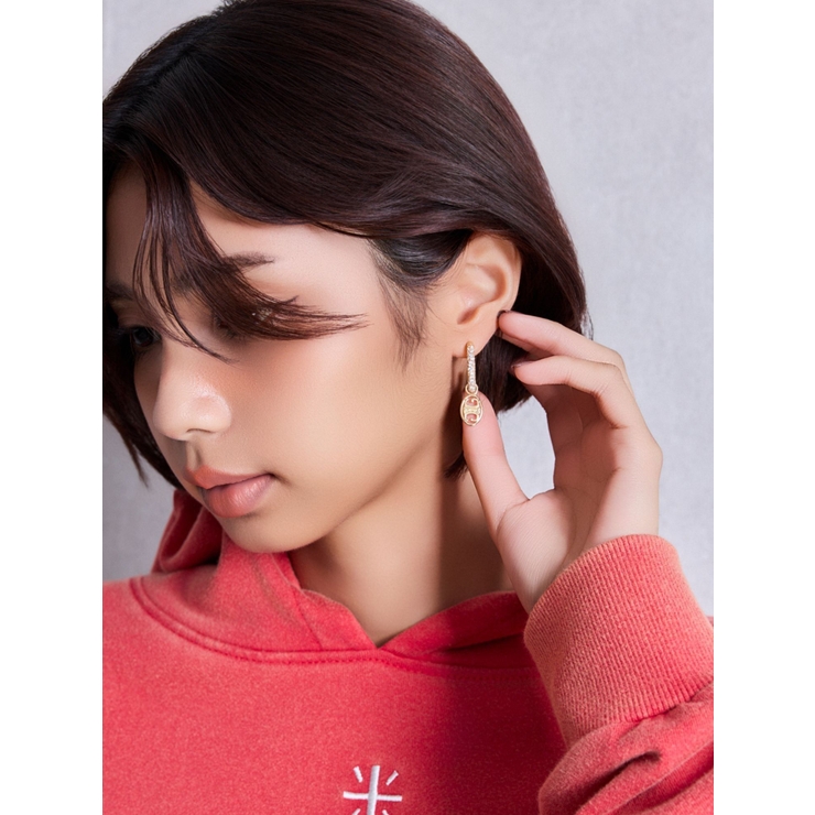 JEYSUS SymmetryGYDA ラインストーンピアス[品番：MKSW0065775