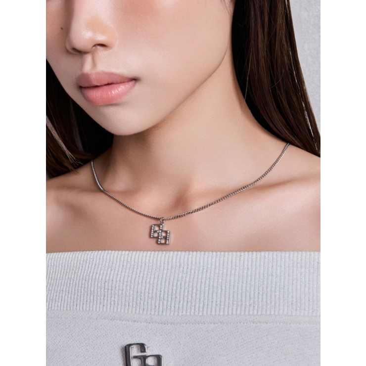 JEYSUS GGラインストーンネックレス | GYDA | 詳細画像5 
