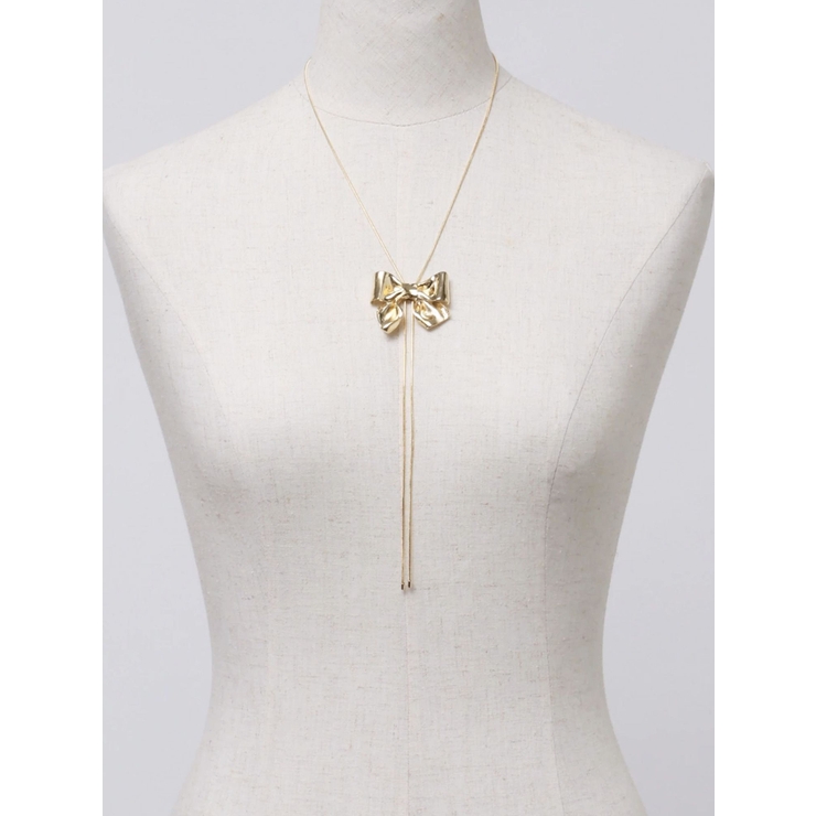 CHARMY リボンモチーフ ネックレス＆ピアスセット CHARMY リボン