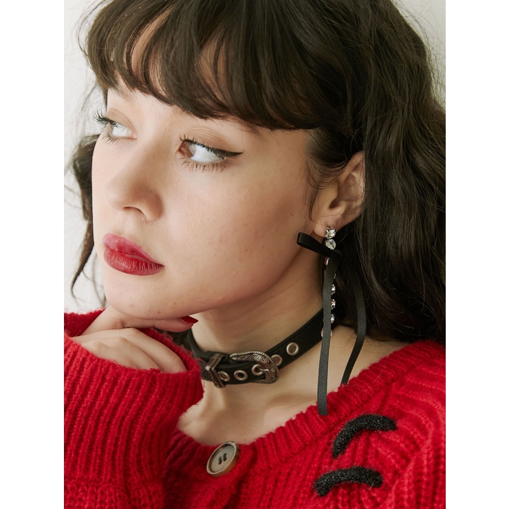 リボンビジューピアス[品番：MKSW0060066]｜jouetie（ジュエティ