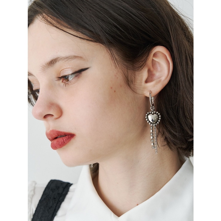 ビジューコンビハートピアス[品番：MKSW0063780]｜jouetie
