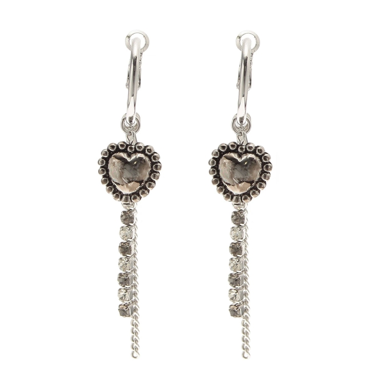 ビジューコンビハートピアス[品番：MKSW0063780]｜jouetie