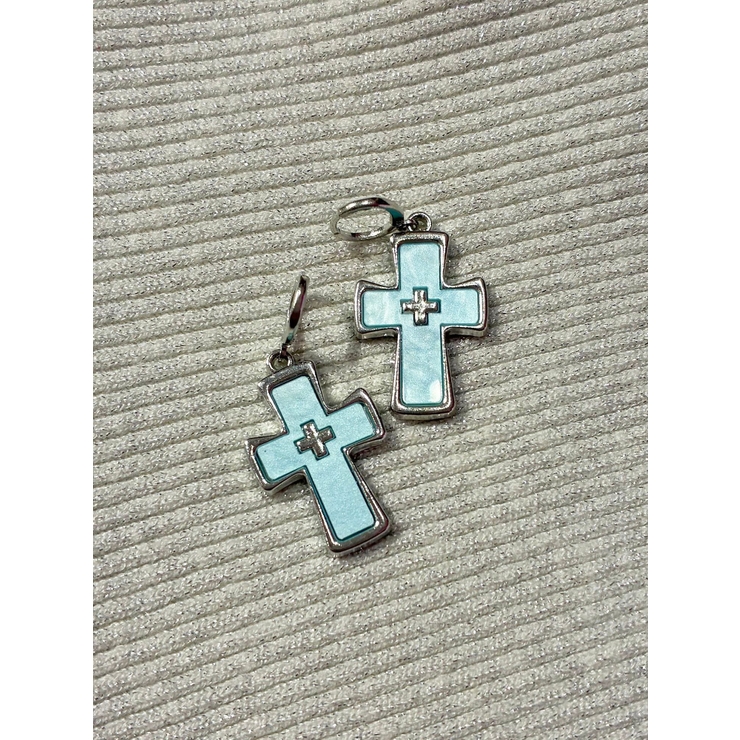 ブルー | クロスモチーフピアス | jouetie