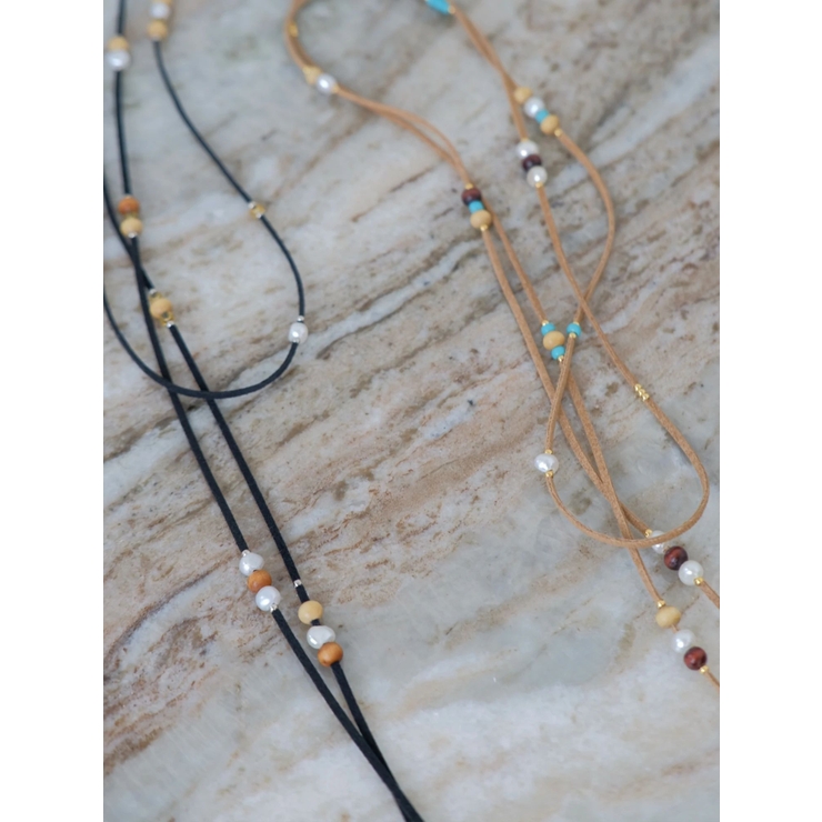 ウッドコンビフェイクレザーネックレス | Ungrid | 詳細画像11 