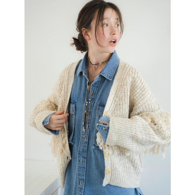 ウッドコンビフェイクレザーネックレス | Ungrid | 詳細画像7 