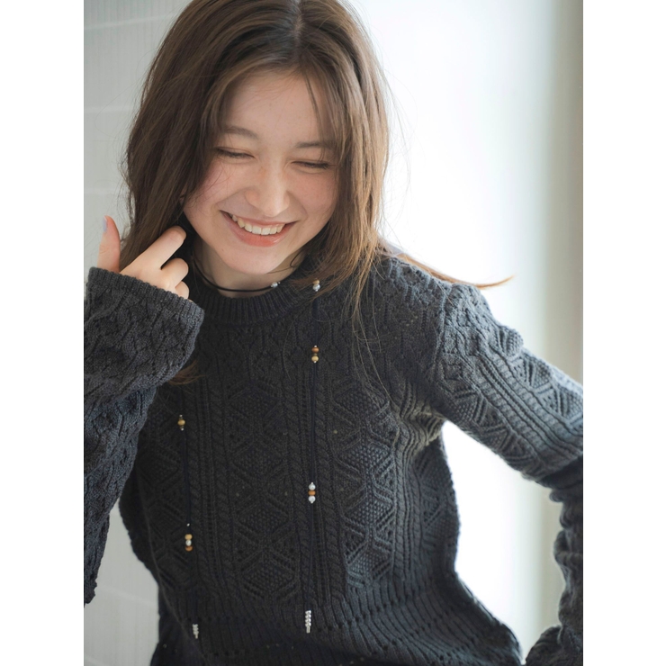 ウッドコンビフェイクレザーネックレス | Ungrid | 詳細画像8 