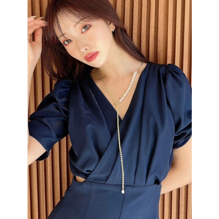 ゴールド | アシンメトリーパールロングネックレス | RESEXXY