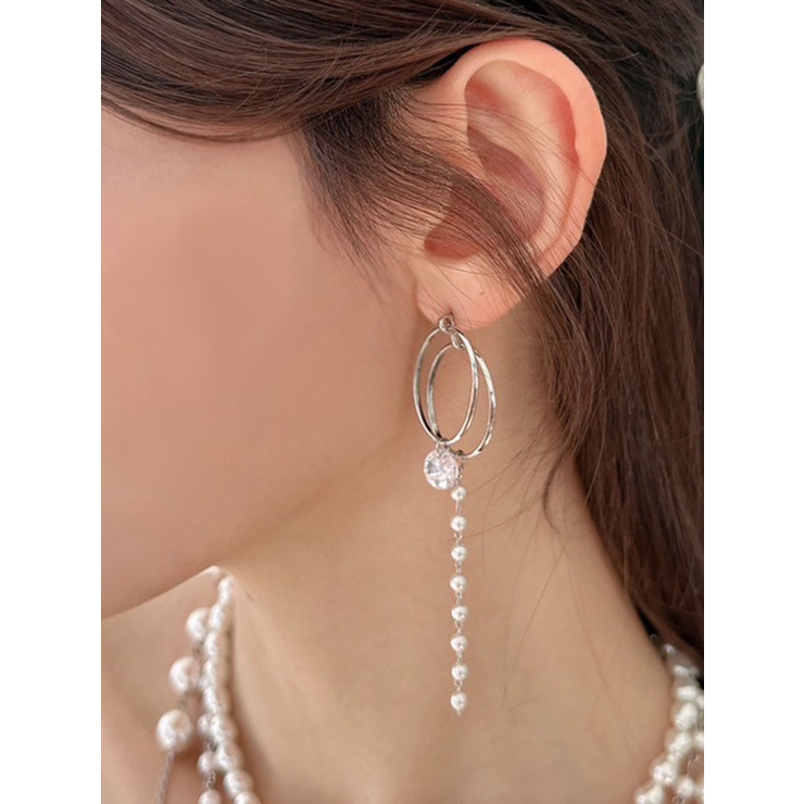 ポイントビジューフープピアス[品番：MKSW0065221]｜RESEXXY