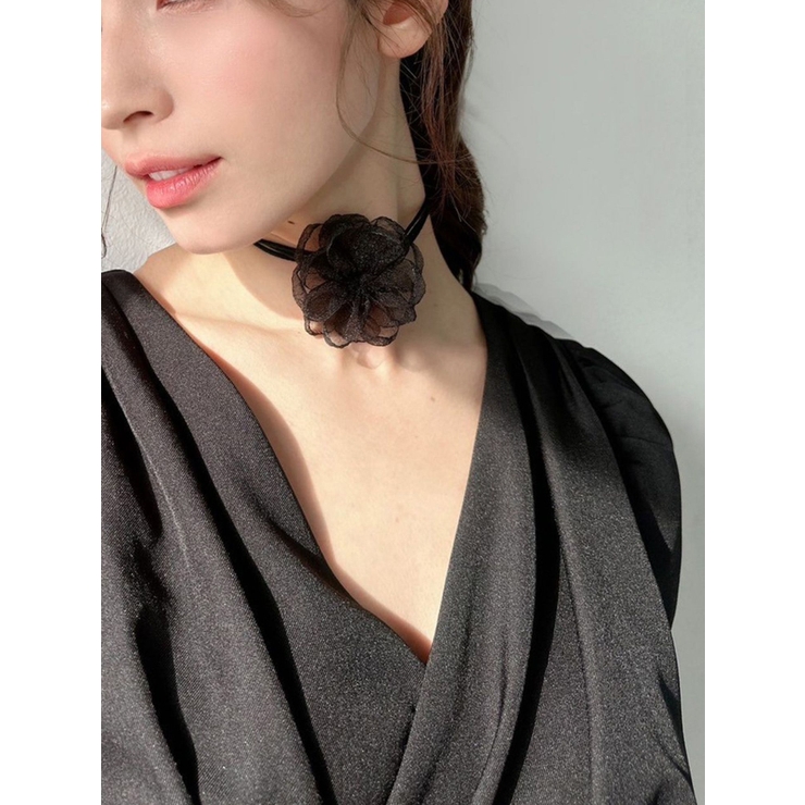ブラック | フラワーモチーフシアーコサージュ | RESEXXY
