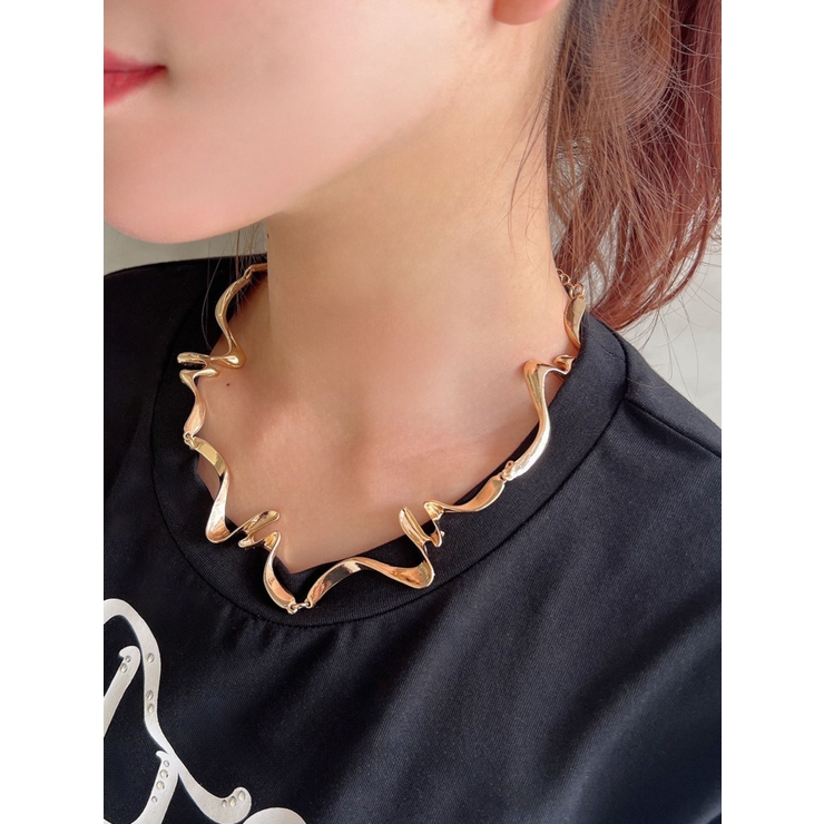 ゴールド | ウェーブチョーカーネックレス | RESEXXY