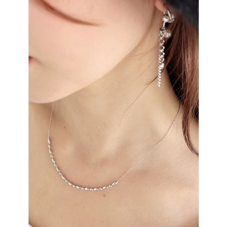 シルバー | シャイニーチェーンメタルボールネックレス | RESEXXY