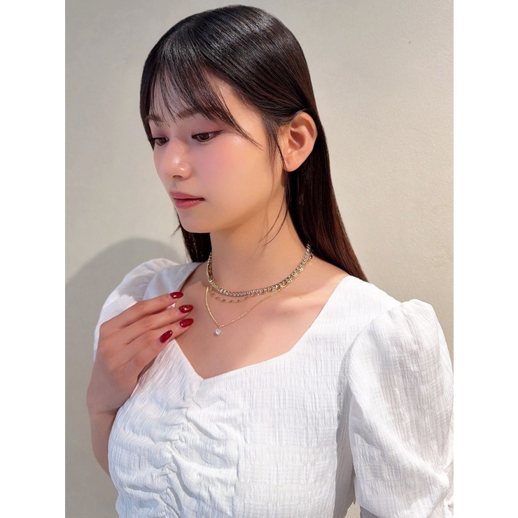 多連チェーンポイントストーンネックレス | RESEXXY | 詳細画像2 