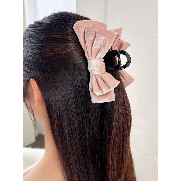 ピンク | ベロアリボンヘアクリップ | RESEXXY