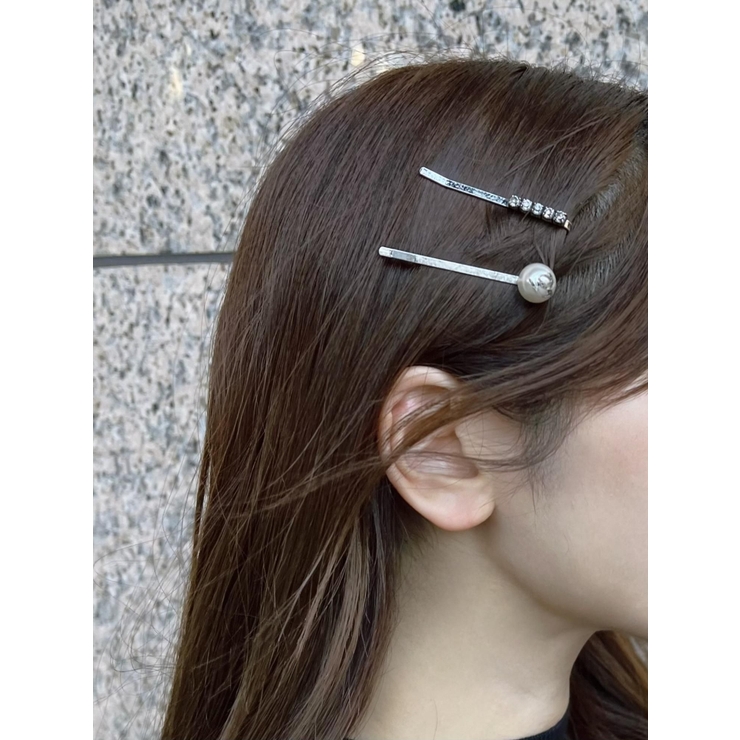 シルバー | EMロゴパールヘアピン | EATME