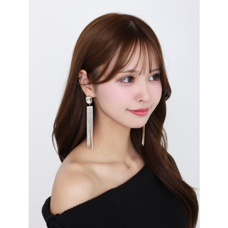 ゴージャスビジューロングピアス | EATME | 詳細画像4 