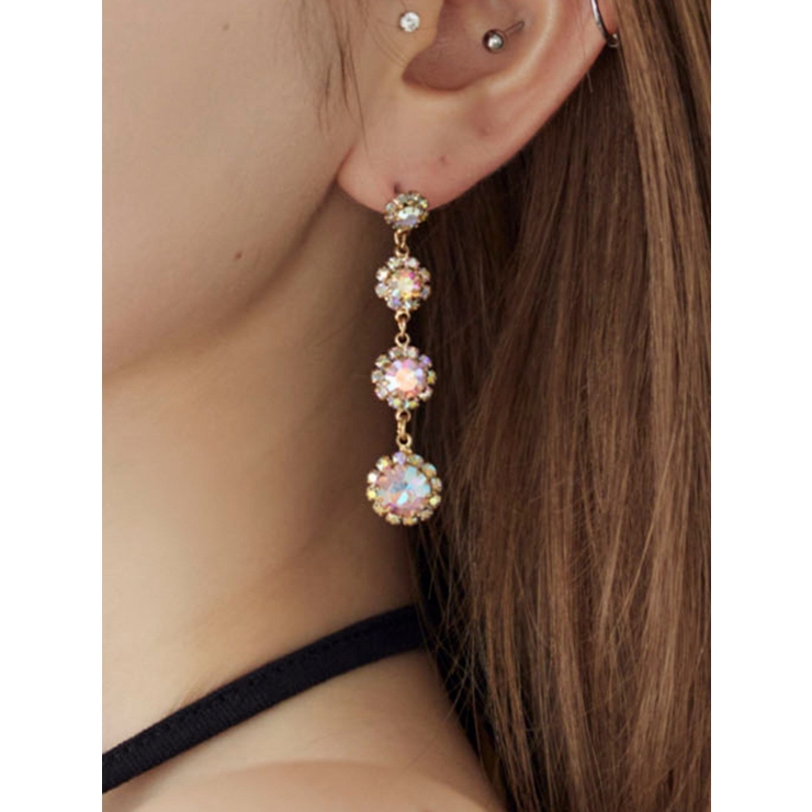 ゴールド | オーロラストーンスィングピアス | EATME