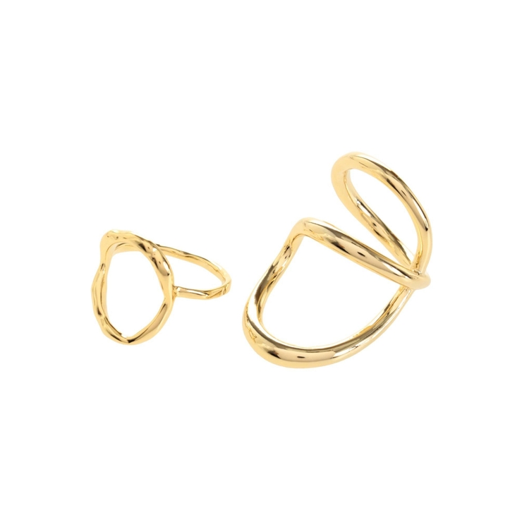 ゴールド | DEFORMATION 2PCSリング | EVRIS