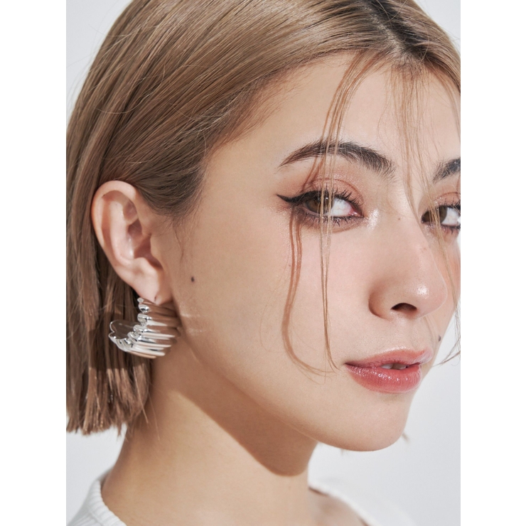 シルバー | DEFORMATION HOOPピアス | EVRIS