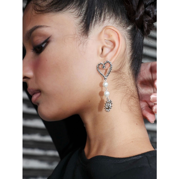 SUNNY MOTIF HEART CATCH ピアス | EVRIS | 詳細画像5 