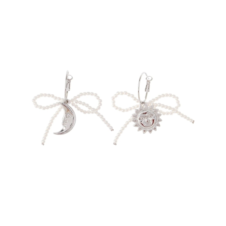 シルバー | RIBBON SUNNY MOTIF ピアス | EVRIS