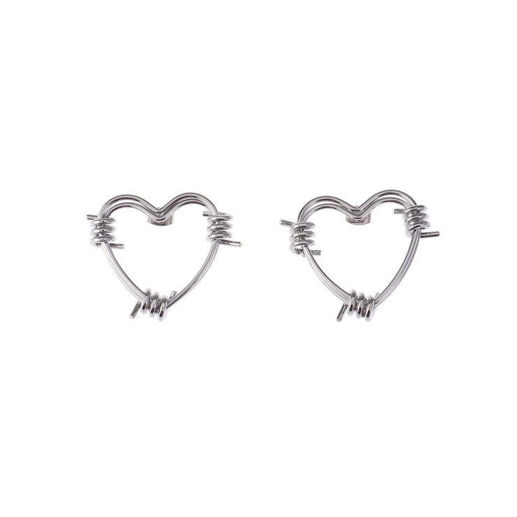 シルバー | HEART MOTIF HOOP ピアス | EVRIS