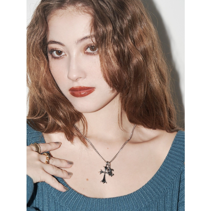 シルバー | CROSS CHARM CHAINネックレス | EVRIS