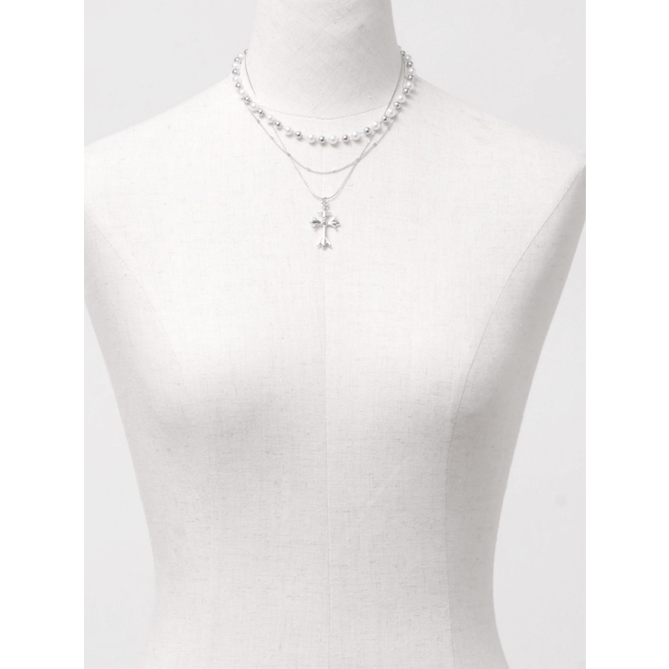 PEARL MIX CHAIN 3連 ネックレス | EVRIS | 詳細画像12 