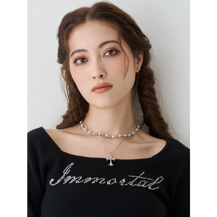 PEARL MIX CHAIN 3連 ネックレス | EVRIS | 詳細画像6 