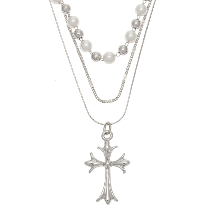 PEARL MIX CHAIN 3連 ネックレス | EVRIS | 詳細画像9 