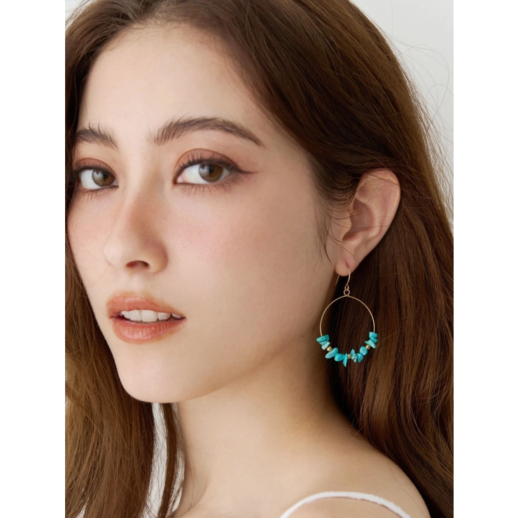 STONE HOOP ピアス | EVRIS | 詳細画像3 