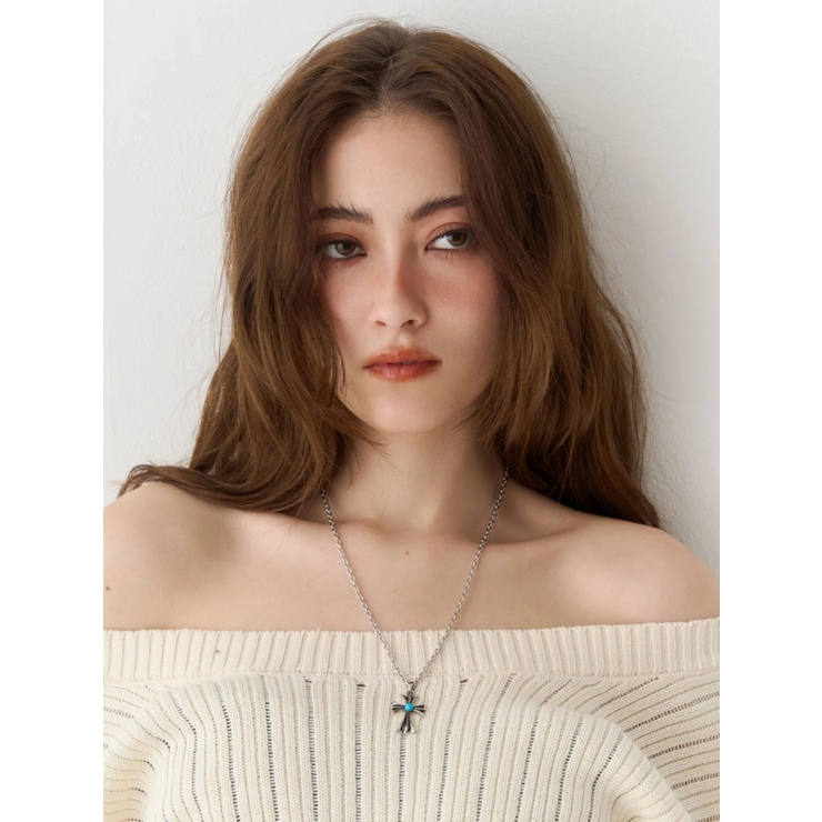 MARBLE CROSS MOTIF ネックレス | EVRIS | 詳細画像3 