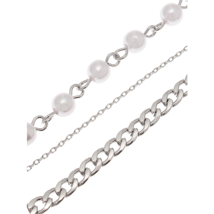 CROSS PEARL CHAIN 3連 ネックレス | EVRIS | 詳細画像15 