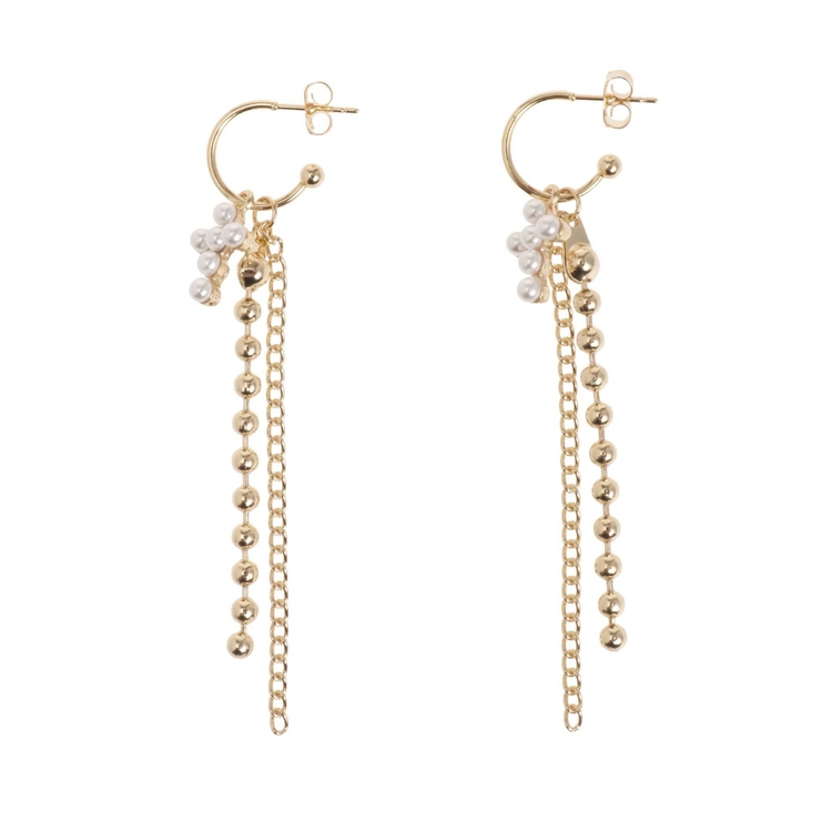ゴールド | CROSS MOTIF CHAIN ピアス | EVRIS