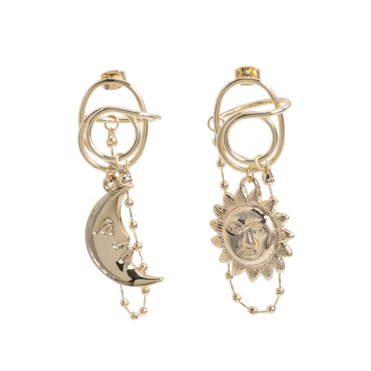 ゴールド | SUNNY BALL CHAIN ピアス | EVRIS