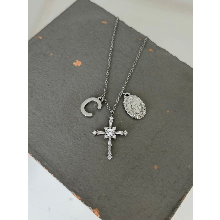 clover flower necklace PINK [141] | SASSY ANGEL fake as flowers